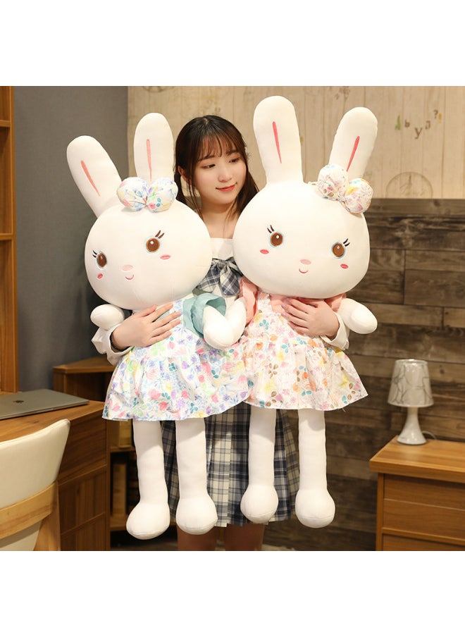 Plush Toy Pastoral Cloth Cute Girl Princess Cute White Rabbit Doll Doll Rabbit Doll-Color:Pink-Height:125cm（2.2kg）  - Image 2