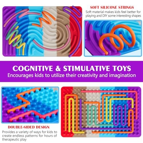 Spkwis Sensory Fidget Toys for Kids Toddler Boys ,Sensory Activity Board for Stress Anxiety Autistic ADHD, Calm Down Travel Airplane Essentials Toy for 3+ Year Old, Stuffers Gifts for Teens Girls - Image 2