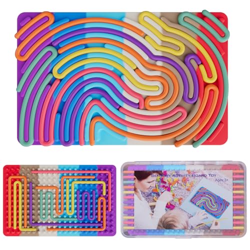 Spkwis Sensory Fidget Toys for Kids Toddler Boys ,Sensory Activity Board for Stress Anxiety Autistic ADHD, Calm Down Travel Airplane Essentials Toy for 3+ Year Old, Stuffers Gifts for Teens Girls - Image 1