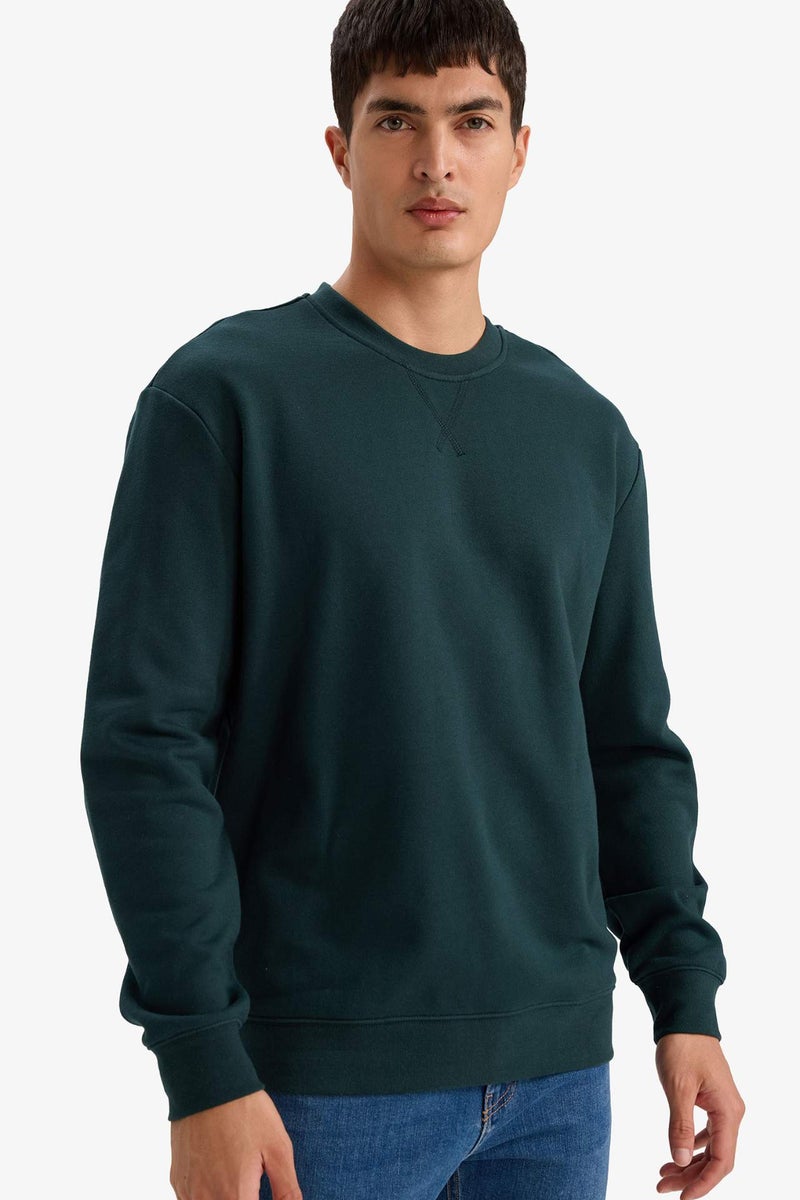 DeFacto Regular Fit Basic Cotton Sweatshirt - Image 1