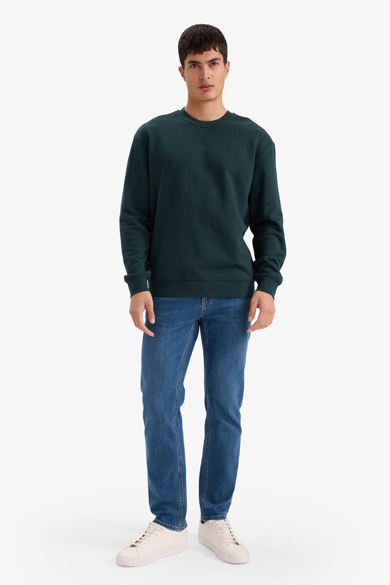 DeFacto Regular Fit Basic Cotton Sweatshirt - Image 2