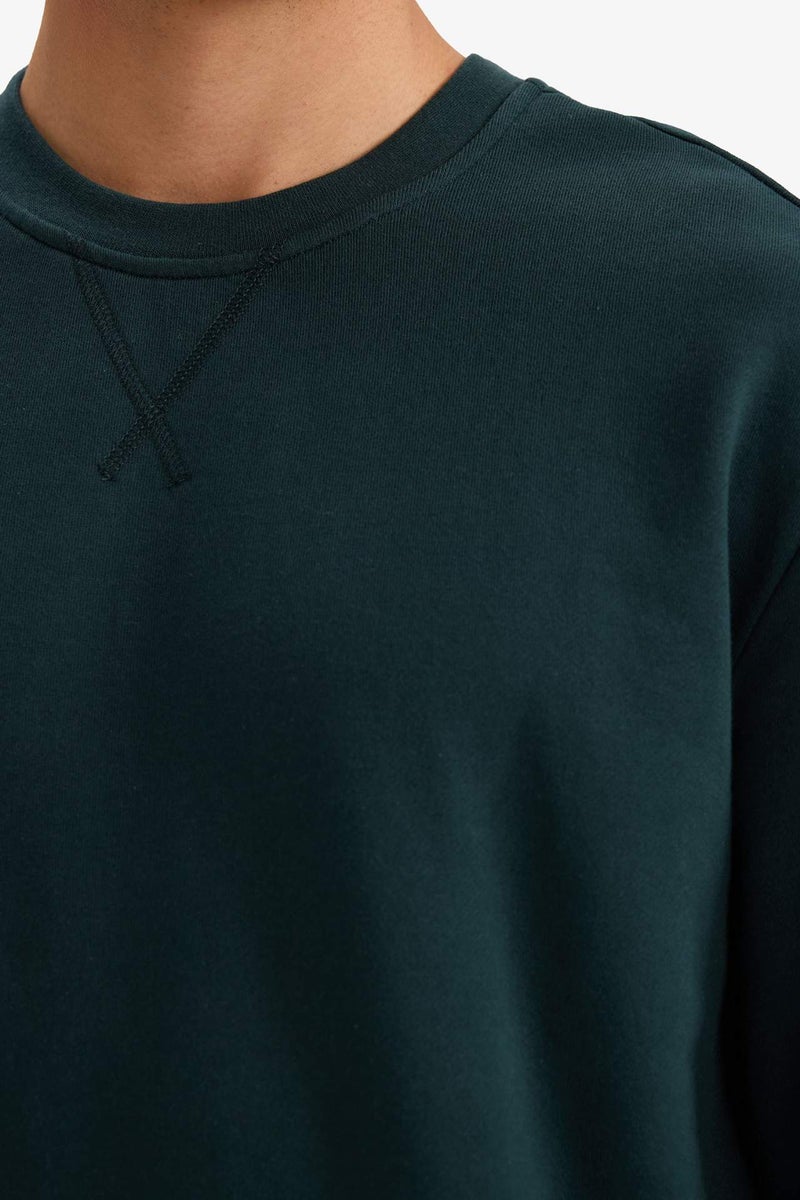 DeFacto Regular Fit Basic Cotton Sweatshirt - Image 4