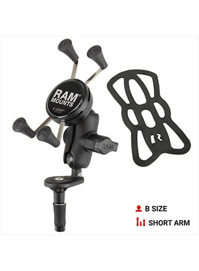 RAM Mounts X-Grip Phone Holder with Motorcycle Fork Stem Base RAM-B-176-A-UN7U with Short Arm for Stems 12mm to 38mm in Diameter - Image 2
