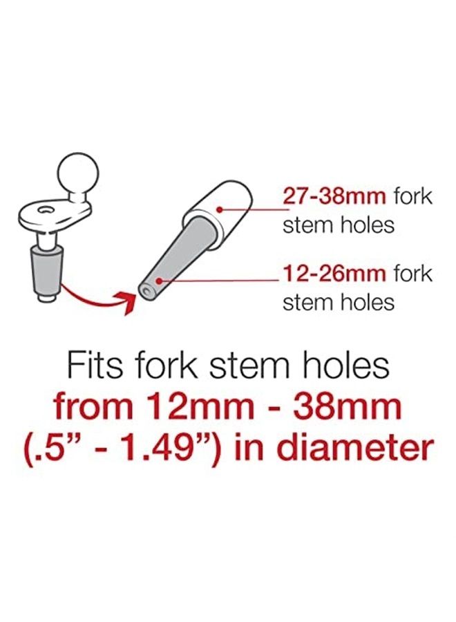 RAM Mounts X-Grip Phone Holder with Motorcycle Fork Stem Base RAM-B-176-A-UN7U with Short Arm for Stems 12mm to 38mm in Diameter - Image 4
