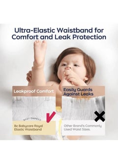 Babycare Babycare - Royal Baby Diapers, Size 5 (12–17 Kg), Super Mega Pack of 4 (144 Pieces), BPA-Free, Non-Toxic, Ultra-Absorbent, Leak-Proof, Soft and Breathable, Hypoallergenic, Secure and Flexible Fit, Comfortable for Toddlers, Gentle on Skin, Long-Lasting Protection, Ideal for Daily and Overnight Use, Easy to Change  - Image 3