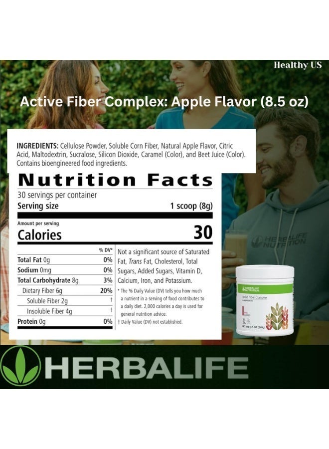 HERBALIFE Active Fiber Complex Apple Flavor (7.4 OZ 210g) - Image 2