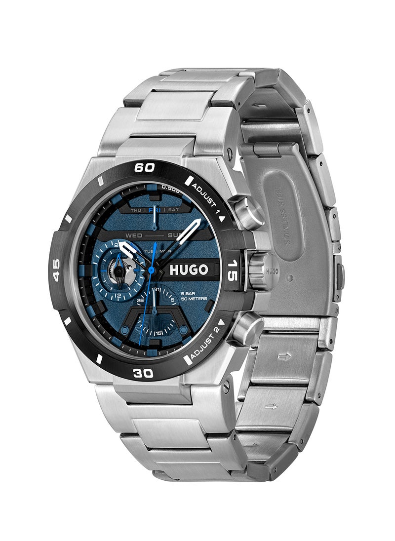 HUGO BOSS Men's Analog Round Shape Stainless Steel Wrist Watch 1530337 - 46 Mm  - Image 1