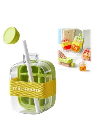 2 In 1 Ice Cube Bottle, Ice Cube Bottle With Straw, Portable Touch Free Ice Cube Trays, Press To Release Ice Tray for Home Ice Making, Outdoor Picnics, Office Use - pzsku/ZBBAC9C74201ED5343C70Z/45/1744972187/58e669b2-f3f0-47e3-8907-82846839341c