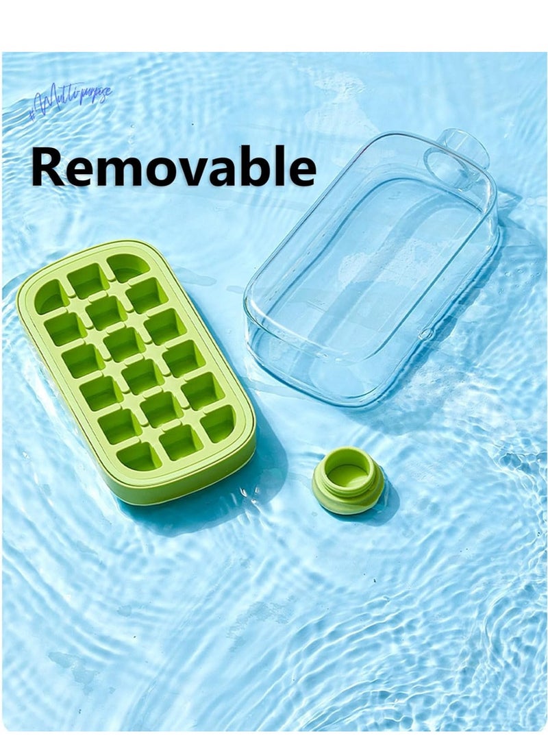 Generic 2 In 1 Ice Cube Bottle, Ice Cube Bottle With Straw, Portable Touch Free Ice Cube Trays, Press To Release Ice Tray for Home Ice Making, Outdoor Picnics, Office Use  - Image 4