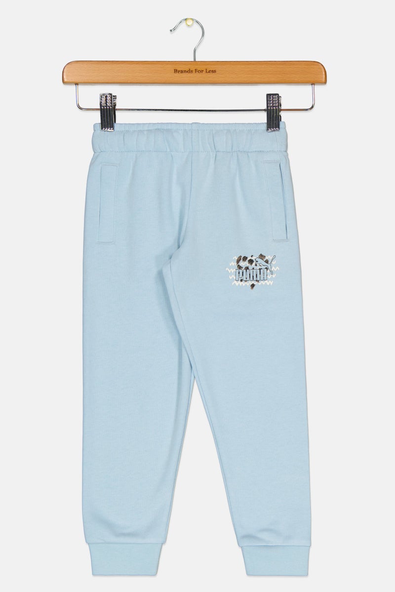 PUMA Toddlers  Boy Brand Logo Outdoor Jogger Pants, Light Blue - Image 2