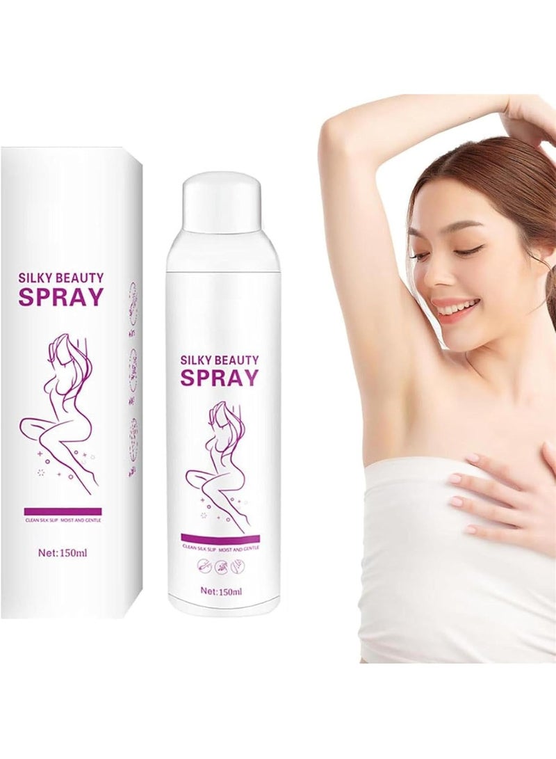 SILKY بخاخ لإزالة الشعر بدون ألم وفعال على الفور بدون تحفيز، سهل التشغيل، بخاخ يوقف نمو الشعر لجميع أجزاء الجسم - Image 1