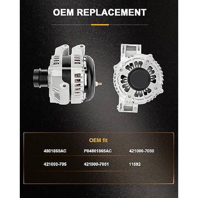 ROADFAR New Alternator Replacement for Dodge Durango 13 14 15,for Ram 1500 2011 2014 2015 3.6L 3.6 11592 - Image 5