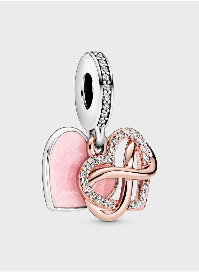 PANDORA Sparkling Infinity Heart Dangle Charm  - Image 2
