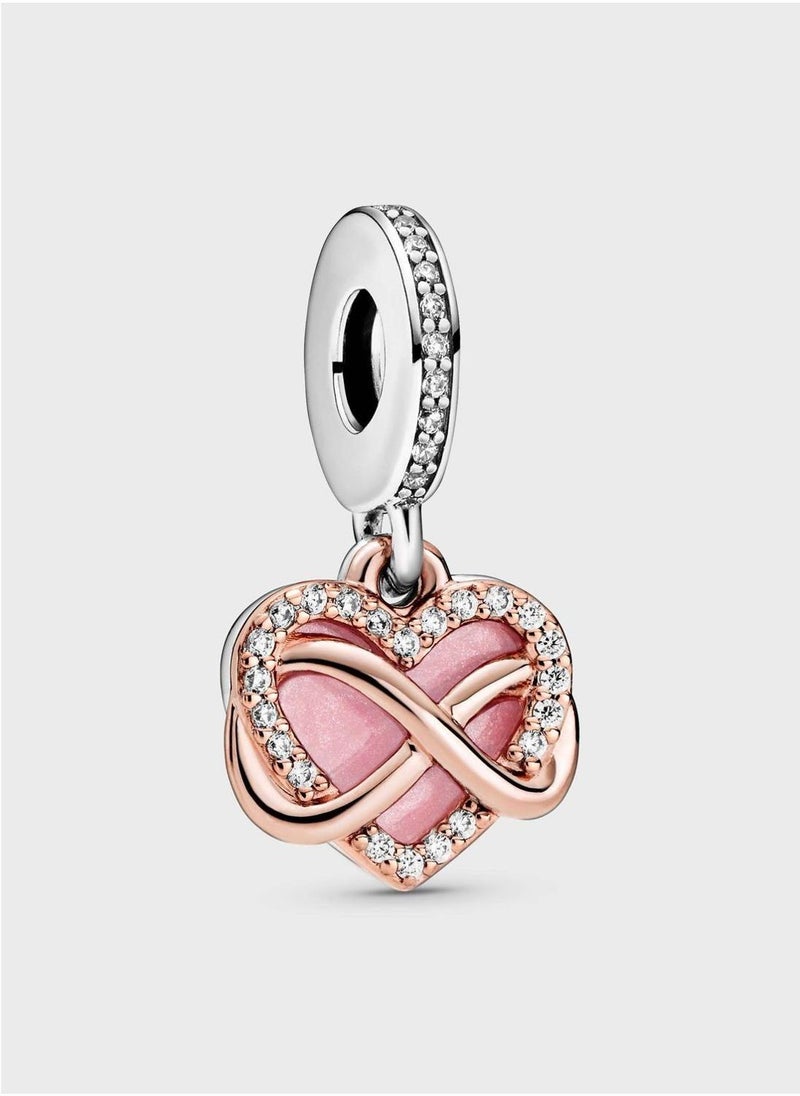 PANDORA Sparkling Infinity Heart Dangle Charm  - Image 1