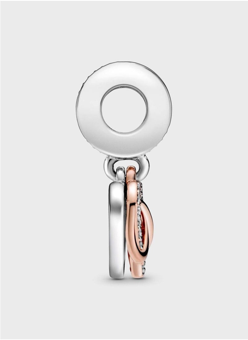 PANDORA Sparkling Infinity Heart Dangle Charm  - Image 4