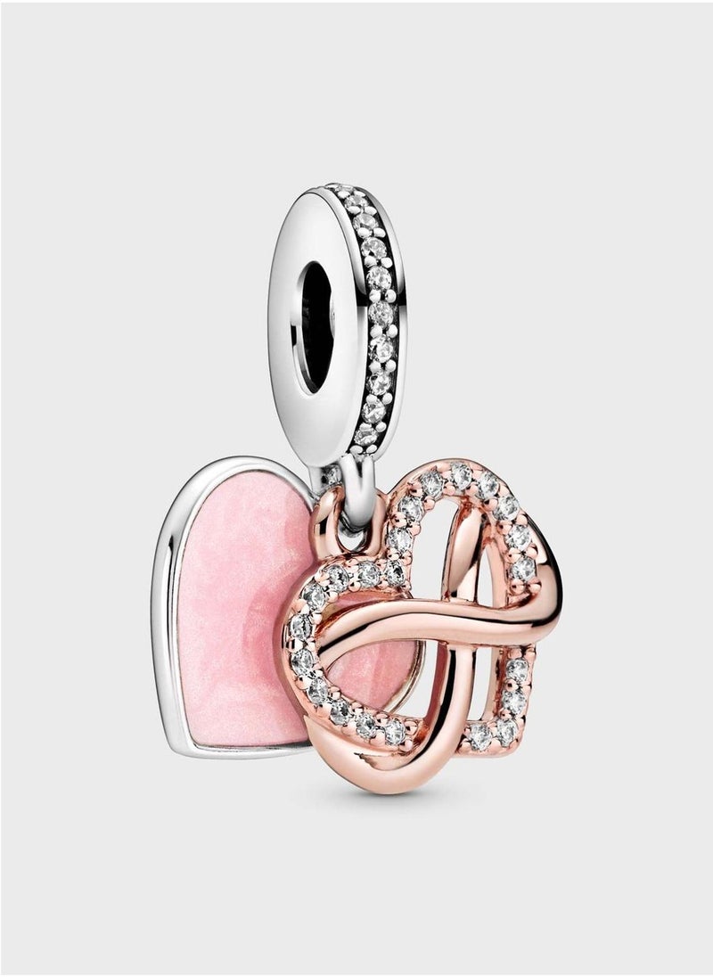 PANDORA Sparkling Infinity Heart Dangle Charm  - Image 2