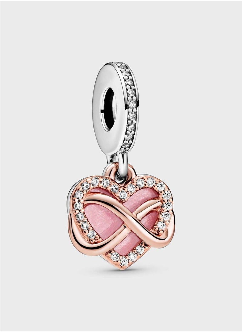 PANDORA Sparkling Infinity Heart Dangle Charm  - Image 1
