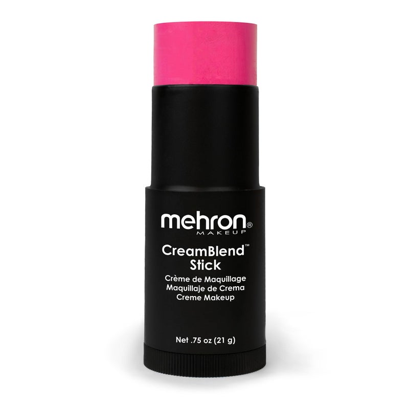 Mehron Makeup CreamBlend Stick | Face Paint, Body Paint, & Foundation Cream Makeup | Perfect for Halloween .75 oz (21 g) (Pink) - Image 1