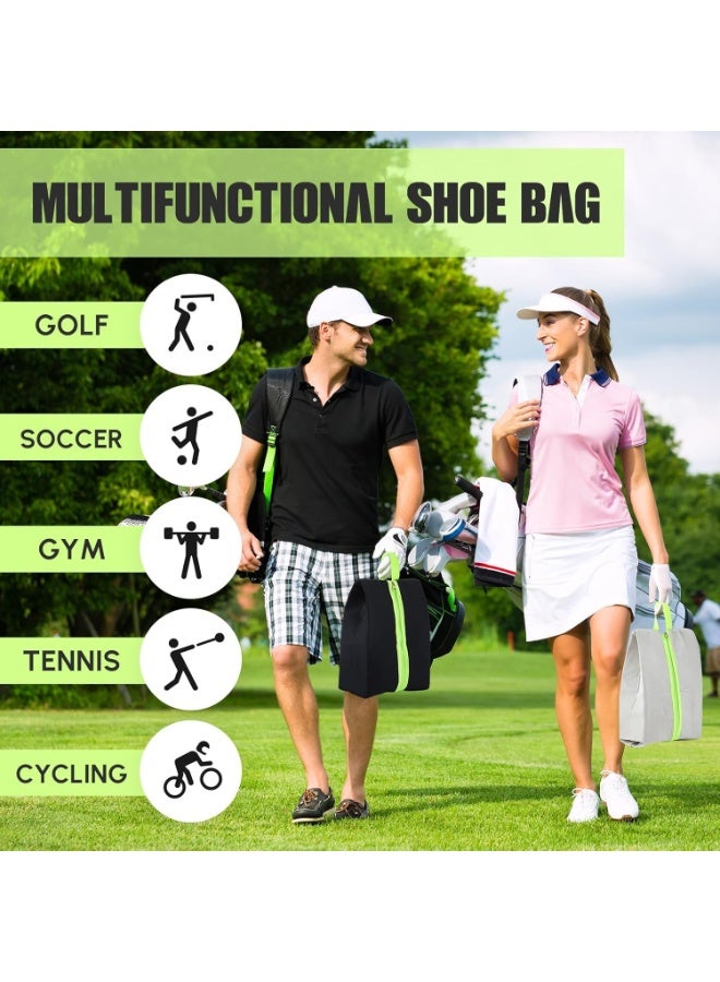 Luckam Smell Proof Shoe Cleat Bag, Water-Resistant Odor Absorbing Cleat Organizer with Zipper, Lightweight Shoe Pouches for Travel Golf, Soccer, Gym & Work, Carbon-Lined Odor Control (2-Pack, Black) - Image 3