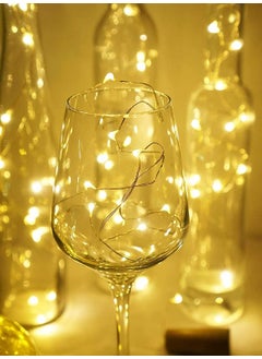 BELIKY Beliky Wine Bottle Lights with Cork Battery Operated 30 LED Cork Shape Silver Wire Colorful Fairy Mini String LightsNo Bottles for DIY Christmas HalloweenWedding Warm White Pack of 2  - Image 3