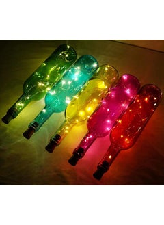 BELIKY Beliky Wine Bottle Lights with Cork Battery Operated 30 LED Cork Shape Silver Wire Colorful Fairy Mini String LightsNo Bottles for DIY Christmas HalloweenWedding Warm White Pack of 2  - Image 2