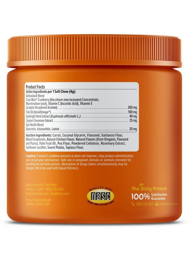 Zesty Paws Zesty Paws Tear Stain Support Soft Chews for Dogs - for Eye Moisture + Vision & Immune Support - Functional Supplements with Fish Oil, Lutein, Cranberry & Vitamin C - Chicken Flavor - 90 ct  - Image 5