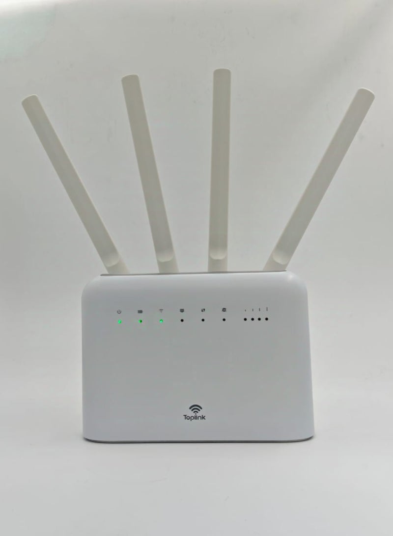 TOPLINK MR715U 4G LTE WiFi Router,5000mAh Battery ,WiFi 6 ,Up to 32 Users , SIM Card Slot , TDRA Approved, Mobile Hotspot with 4× Antennas,Works with Etisalat & Du UAE Version - Image 1