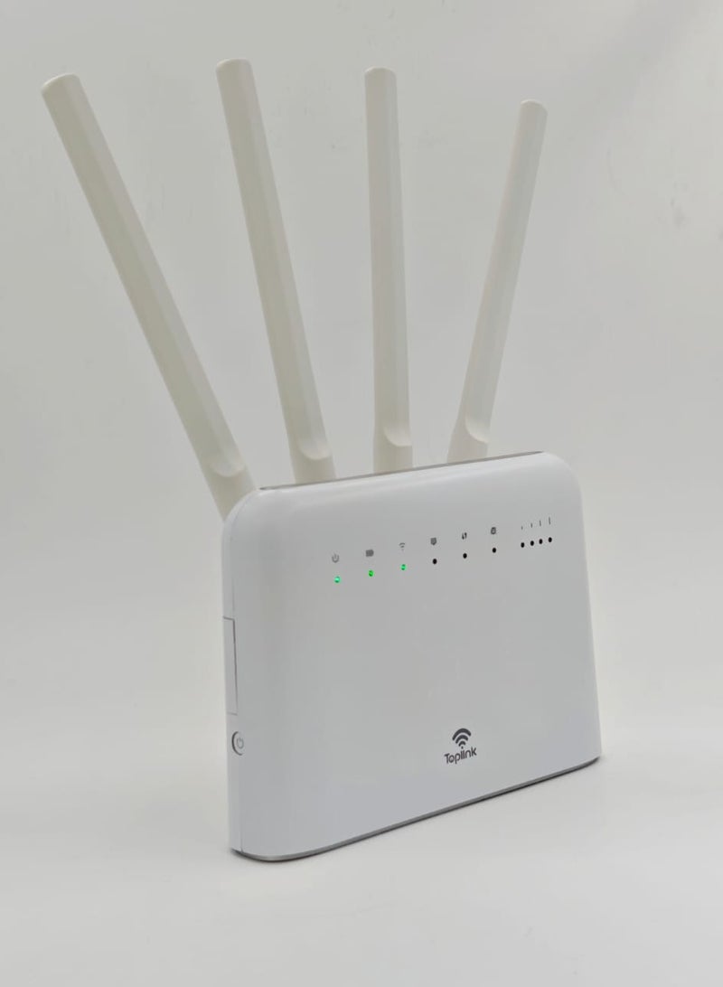 TOPLINK MR715U 4G LTE WiFi Router,5000mAh Battery ,WiFi 6 ,Up to 32 Users , SIM Card Slot , TDRA Approved, Mobile Hotspot with 4× Antennas,Works with Etisalat & Du UAE Version - Image 2