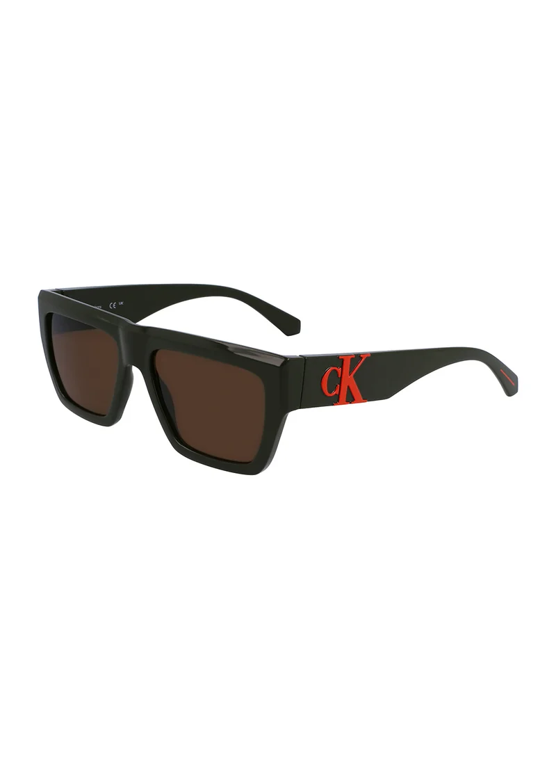 Calvin Klein Jeans Men's Rectangular Sunglasses - CKJ23653S-309-5517 - Lens Size: 55 Mm