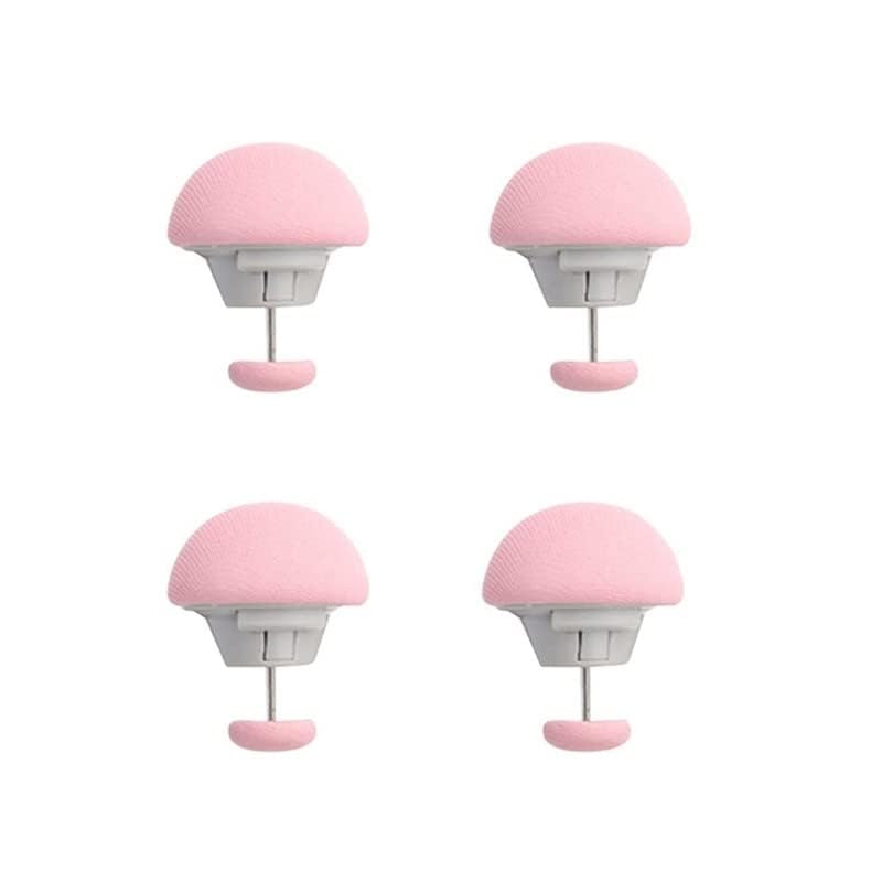 DIVOX Duvet Clips Mushroom Cover Pins Cotton Quilt Fixer Duvet Fasteners Grippers Anti-Movement Bed Clamps Sheet Holder for Socks Curtains Cove Fixing Clips (Pink, 4) - Image 1