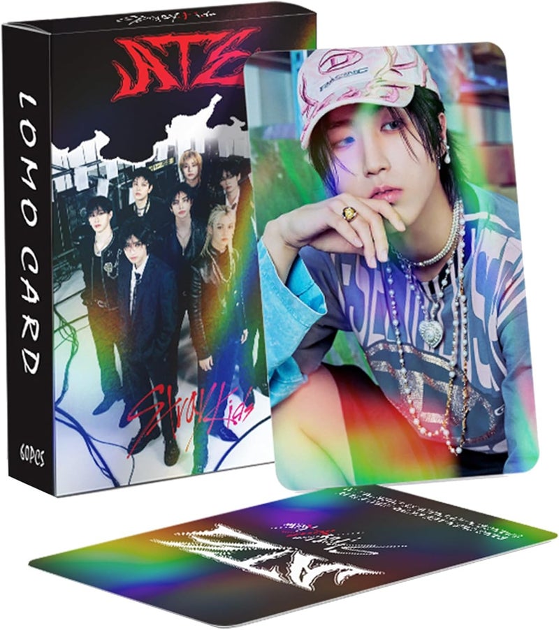 KPOPBP SKZ Laser Photocard 60 PCS ATE Album LOMO Cards Kpop JJAM Photo Card, Gift for Fans Daugher - Image 1