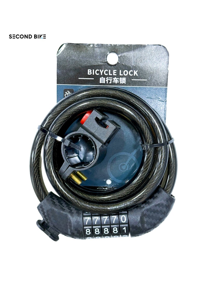 TONYON High-quality 5-digit password lock for bicycle and lock holder 