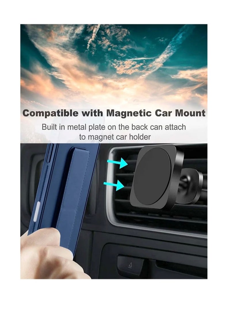 Generic Case Cover For Apple iPhone 16 With Magnetic Hand Grip 3 in 1 Blue  - Image 2