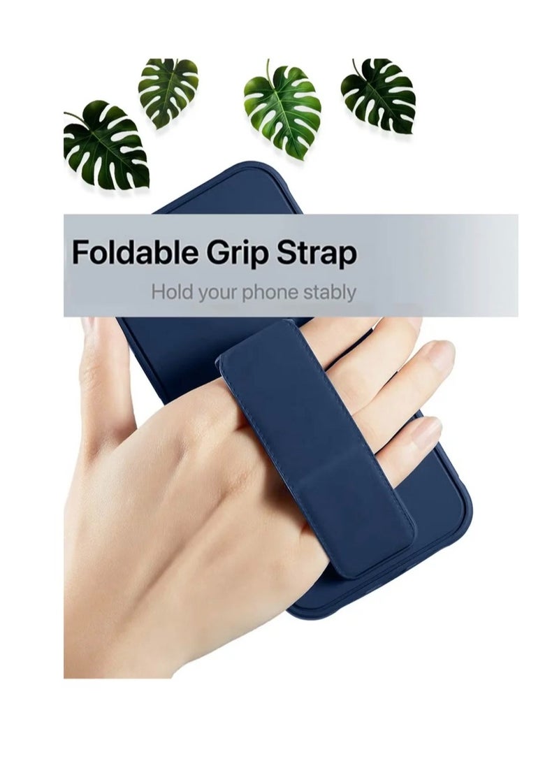 Generic Case Cover For Apple iPhone 16 With Magnetic Hand Grip 3 in 1 Blue  - Image 5