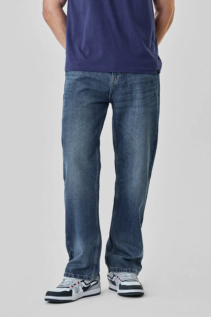 SNITCH Washed Straight Fit Jeans