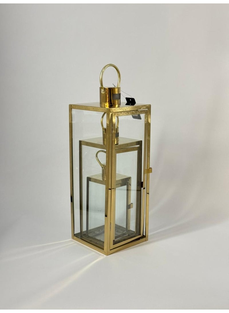 Living Ramadan lanterns set, 3 pieces, gold - Image 5