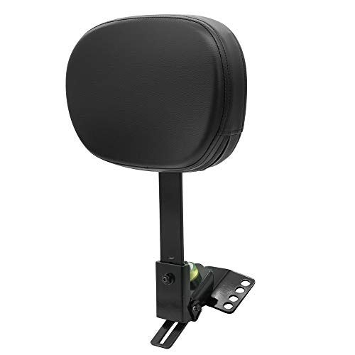 Harvards Chrome Adjustable Plug-in Driver Rider Backrest Custom Kit for Harley Electra Glides 1997-2023 Made Fit for Touring Models Road King Street Glide (Gloss Black) - Image 1