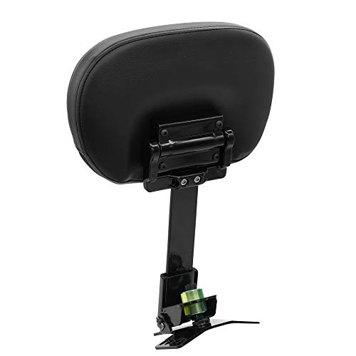 Harvards Chrome Adjustable Plug-in Driver Rider Backrest Custom Kit for Harley Electra Glides 1997-2023 Made Fit for Touring Models Road King Street Glide (Gloss Black) - Image 3
