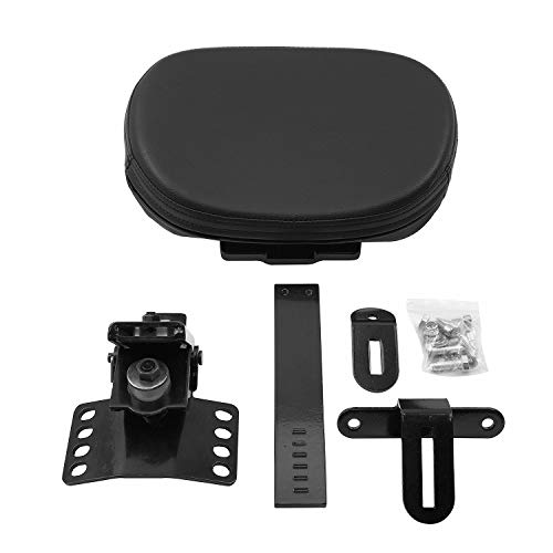 Harvards Chrome Adjustable Plug-in Driver Rider Backrest Custom Kit for Harley Electra Glides 1997-2023 Made Fit for Touring Models Road King Street Glide (Gloss Black) - Image 2