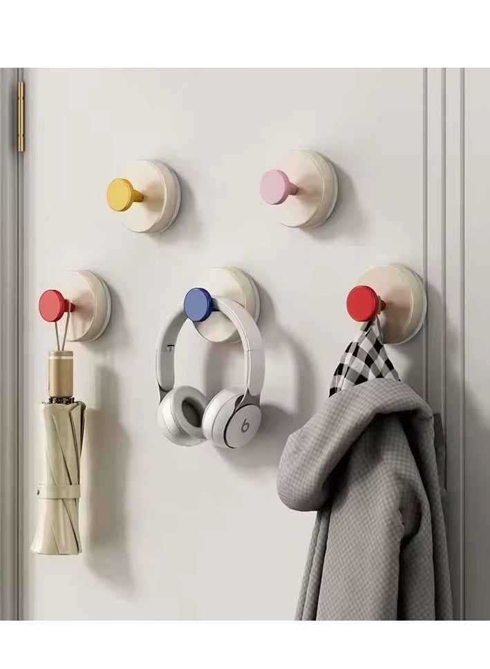 5PCS Self Adhesive Wall Hook Strong Without Drilling Bathroom Door Kitchen Towel Hanger Hooks Home Storage Accessories  - Image 1