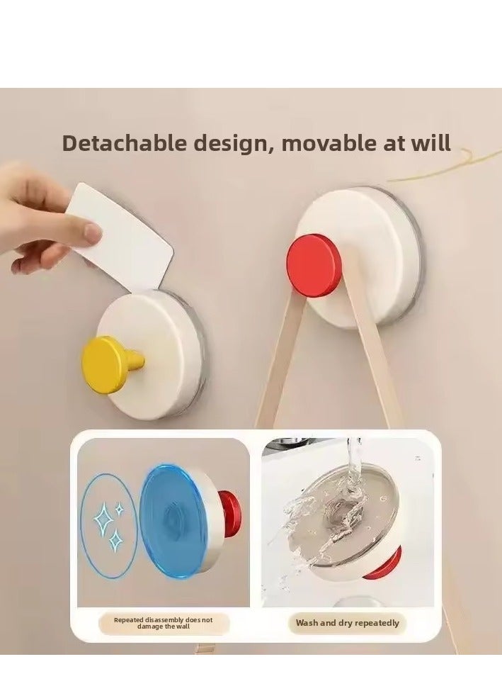 5PCS Self Adhesive Wall Hook Strong Without Drilling Bathroom Door Kitchen Towel Hanger Hooks Home Storage Accessories  - Image 3