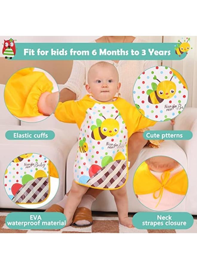 Washable 2 Pcs Long Sleeve Bibs - Image 4