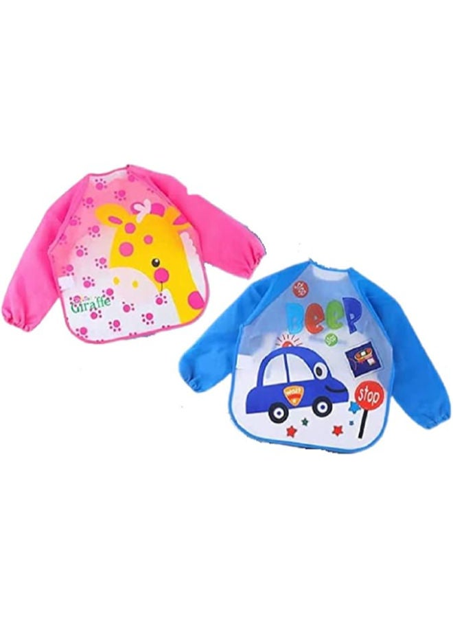 Washable 2 Pcs Long Sleeve Bibs - Image 1