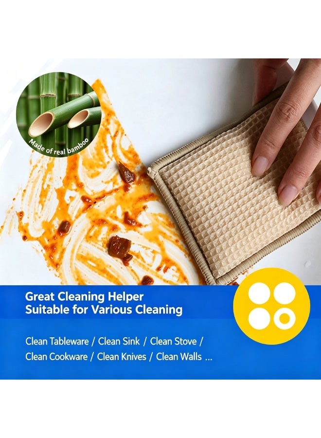 6 PCS Professional Microfiber Multi-Surface Scrub Wipe Sponges, Dual-Sided for Scouring and Easy Household Cleaning, Machine Washable - Image 3