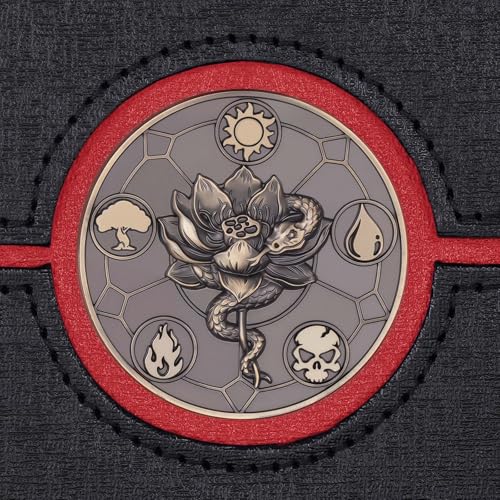 Kabinka Commander Deck Box for MTG with Dice Tray Holds 100 DoubleSleeved CardsCard Deck Box with Metal Emblem for TCGPTCG Cards Storage Case with 35PT Magnetic Card Holder Black Red Lotus - Image 5