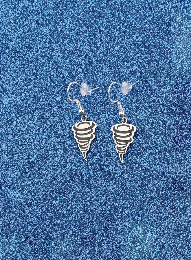 WUSUANED Funny Tornado Earrings Storm Chaser Jewelry Hurricane Gift Meteorology Gift (Funny Tornado Earrings) - Image 3