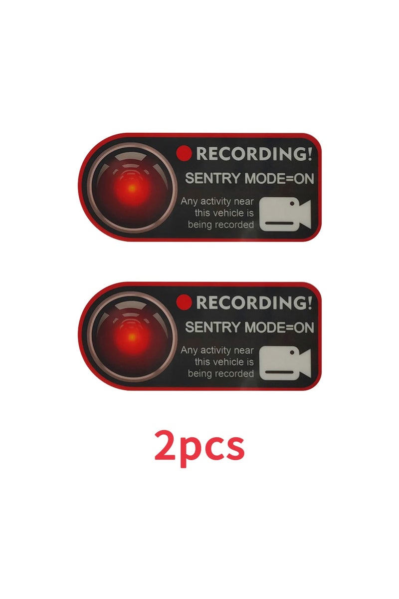 Universla 2pcs Car Window Sticker Recorder Logo Decal for Tesla BMW Benz Hyundai Honda Toyota Lexus