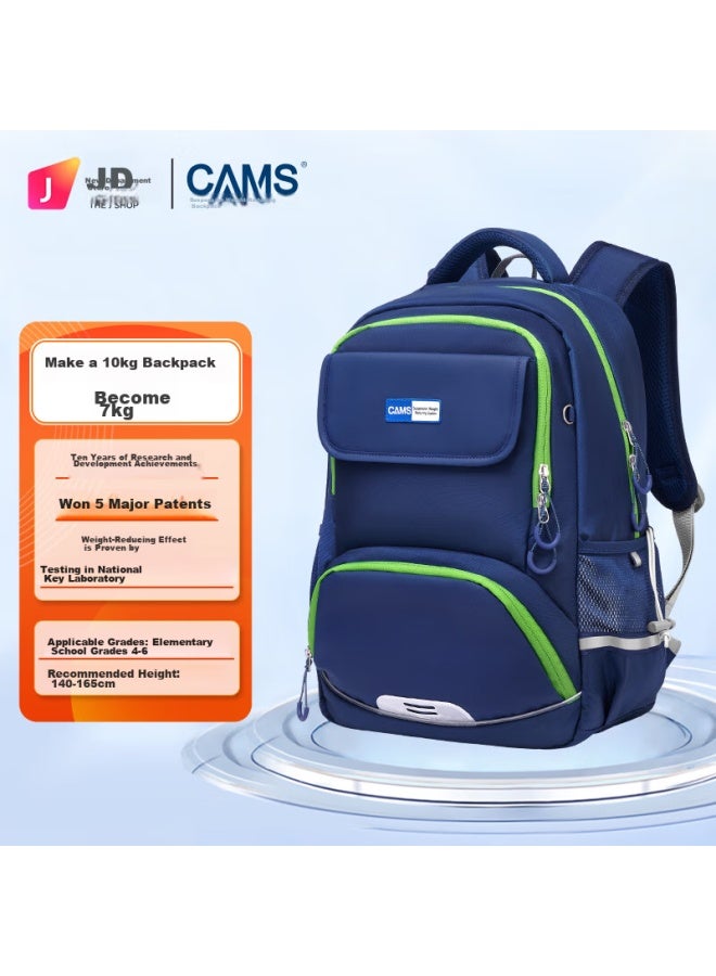 Cams Suspended Weight-reducing Backpack For Grades 4-6, Large Capacity, Ultra-light, Spine-protecting Schoolbag S08203l - Image 1