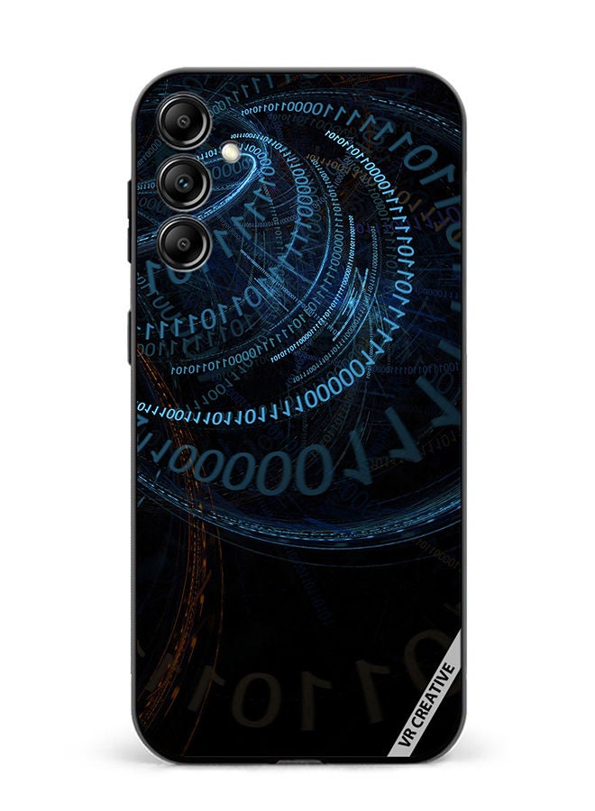 VR CREATIVE Protective Case Cover For Samsung Galaxy A14 5G/A14 Binary Code Abstract Design Multicolour - Image 1