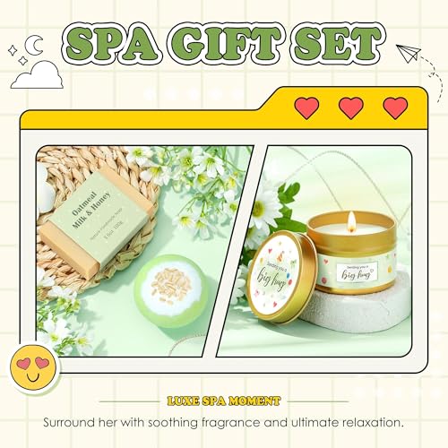 CHESACE Gift Baskets for Women Unique Birthday Gifts for Women self care cheer up gifts set pick me up gift box for Woman teen girls best friend Sister Ladies Friendship Her - Inspirational Green Present - Image 4